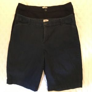 2 Pair St John’s Bay Bermuda Shorts Size 16W